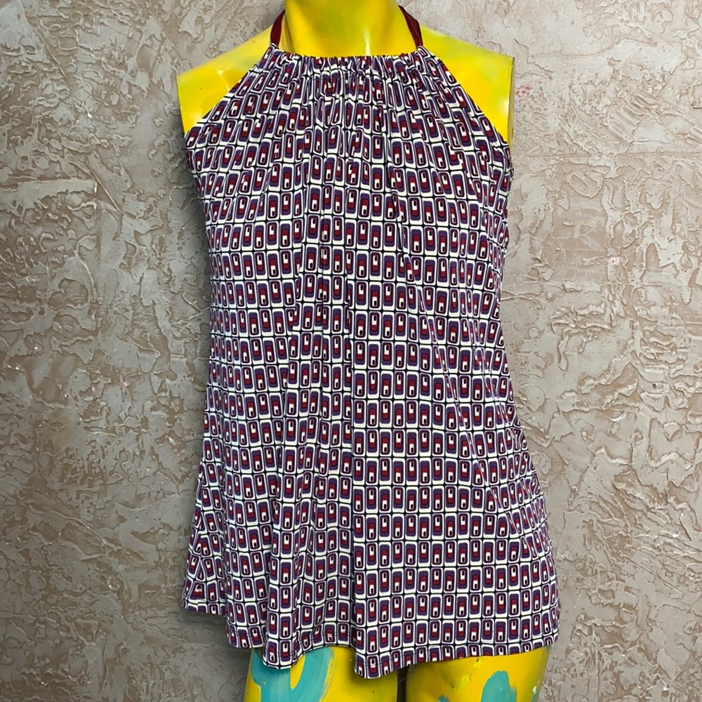 Geo Print Halter Top